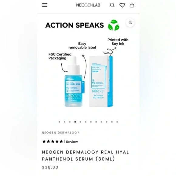 BNIB NEOGEN REAL HYAL PANTHENOL SERUM - Picture 2 of 2